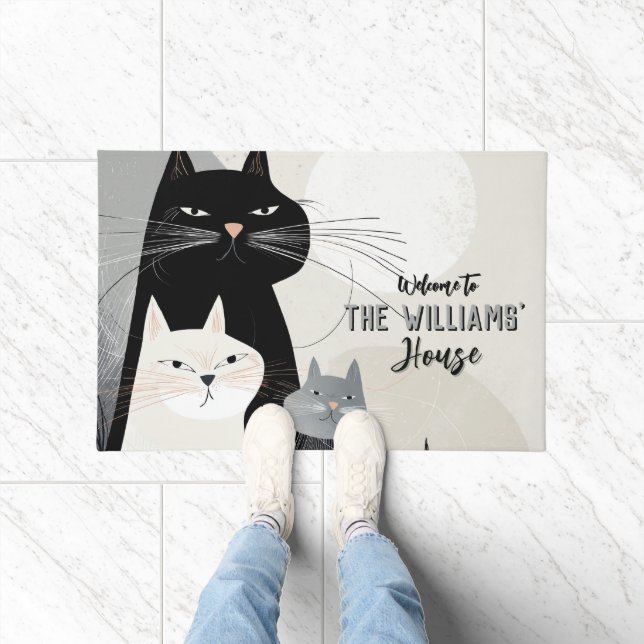 Minimalistic Bengal Cat Waterhog  Doormat (Indoor)