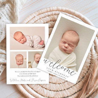 Minimalistic Birth Announcement