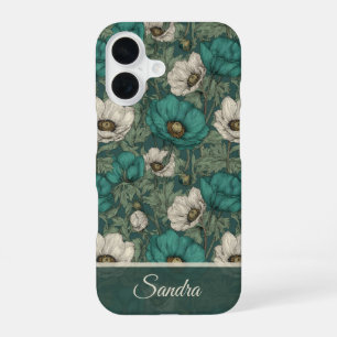 Minimalistic Birthday Party Anemones Custom iPhone 16 Case