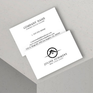 Minimalistic Black And White Real Estate Agent Appointment Card