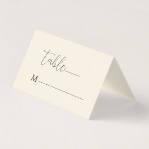 Minimalistic Black Calligraphy On Beige background Business Card