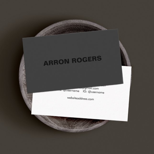 Minimalistic Black on Black  Modern Professional Business Card (Creator Uploaded)