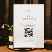 Minimalistic Black On Plush White Paisley RSVP