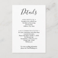 Minimalistic Black & White Wedding Details QR Code