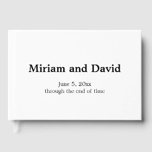 Minimalistic Black & White Wedding Guest Book