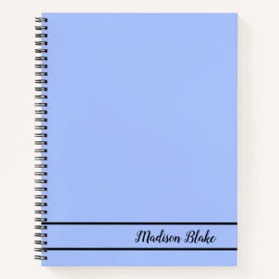 minimalistic Blue Pastel Notebook