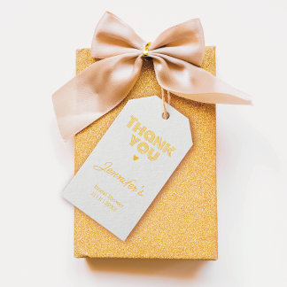 Minimalistic Bridal shower Foil Gift Tag
