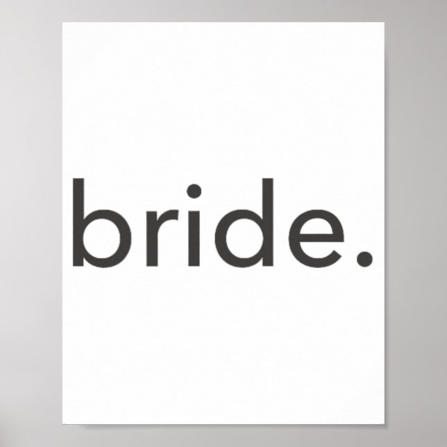 Minimalistic Bride. Minimal  Poster (Front)