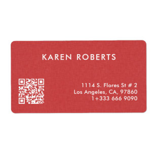 Minimalistic Burned Red Linen White Typography