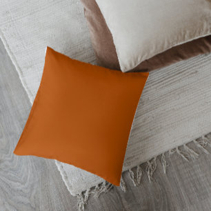 Minimalistic Burnt Orange Throw Pillow