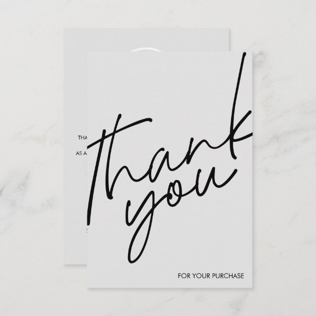 Minimalistic Cards Small Business Thank You Cards (Front/Back)