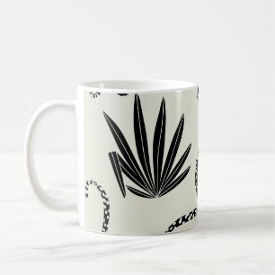 Minimalistic Cheetah Illustration Vintage Coffee Mug
