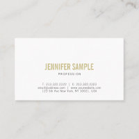 Minimalistic Chic Design Gold White Plain Trendy