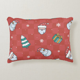 Minimalistic christmas red pattern decorative cushion