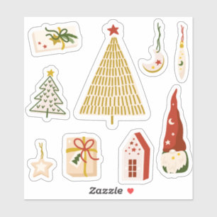 Minimalistic Christmas stickers 
