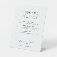 Minimalistic Classy Cupcake Flavors Wedding Sign