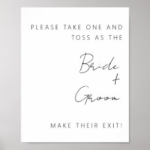 Minimalistic Confetti Exit Sign