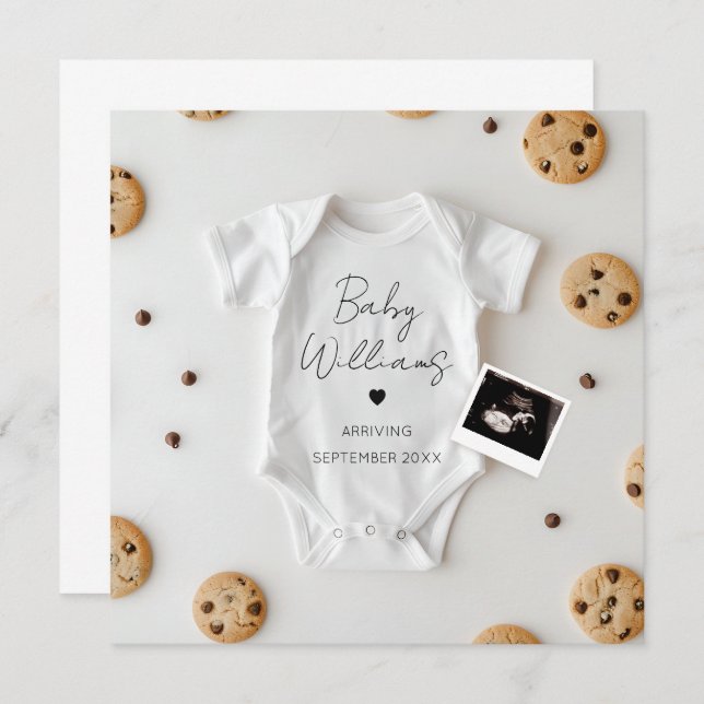 Minimalistic Cookie Pregnancy Announcement (Front/Back)