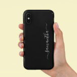 Minimalistic Custom Calligraphy Modern Handwritten Case-Mate iPhone Case<br><div class="desc">This design is also available on other phone models. Choose Device Type to see other iPhone, Samsung Galaxy or Google cases. Some styles may be changed by selecting Style if that is an option. This design may be personalised in the area provided by changing the photo and/or text. Or it...</div>