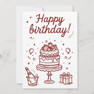 Minimalistic Cute Birthday Card