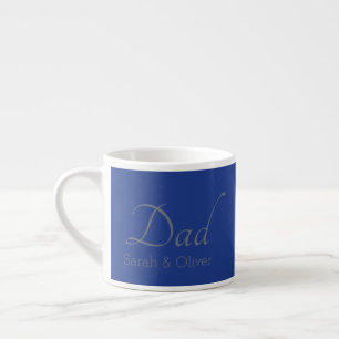 Minimalistic 'Dad' with Child’s Names - Gift - Espresso Cup
