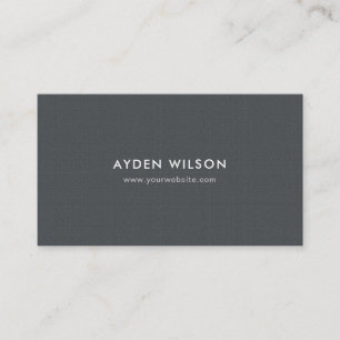 Minimalistic Dark Grey Black Professional Business Card