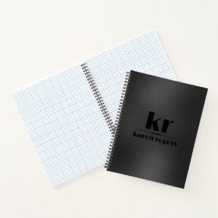 Minimalistic dark-grey Iridescent Texture Notebook
