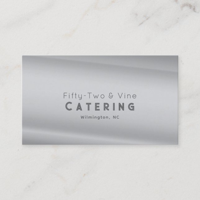 Minimalistic Deco Style | Silver Pearl Business Card (Front)