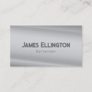 Minimalistic Deco Style Silver Pearl Business Card