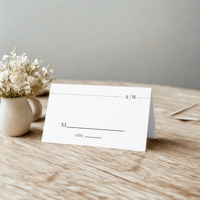 Minimalistic Design | Elegant & Modern Wedding  Place Card (Creator Uploaded)