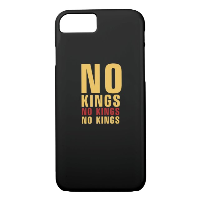 Minimalistic Design No Kings Rebellious No Kings C Case-Mate iPhone Case (Back)