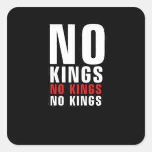Minimalistic Design No Kings Rebellious No Kings G Square Sticker