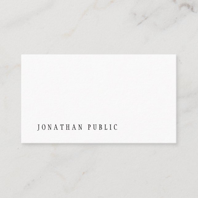Minimalistic Design Professional Modern Template Business Card (Front)