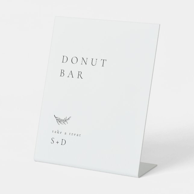 Minimalistic Doughnut Bar Wedding Sign (Front)
