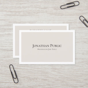 Minimalistic Elegant Design Modern Plain Trendy Business Card