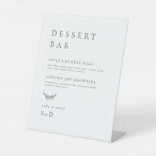Minimalistic Elegant Dessert Menu Wedding Sign