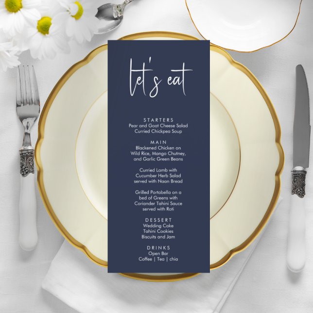 Minimalistic elegant simple modern wedding menu (Creator Uploaded)