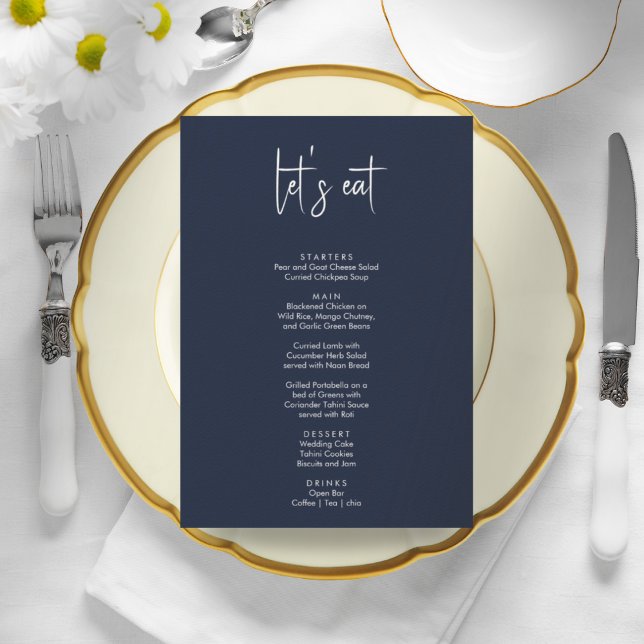 Minimalistic elegant simple modern wedding menu (Creator Uploaded)