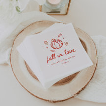 Minimalistic "Fall in Love" Autumn Bridal Shower