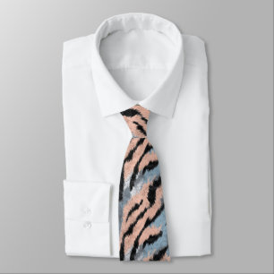 Minimalistic Fathers Day Tiger Print Tie