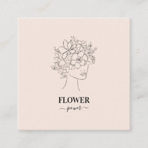 Minimalistic floral business card