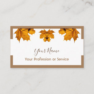 Minimalistic frame design with colourful foliage business card