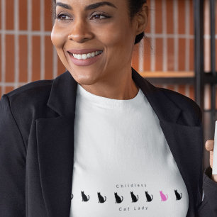 Minimalistic Funny Childless Cat Lady T-Shirt