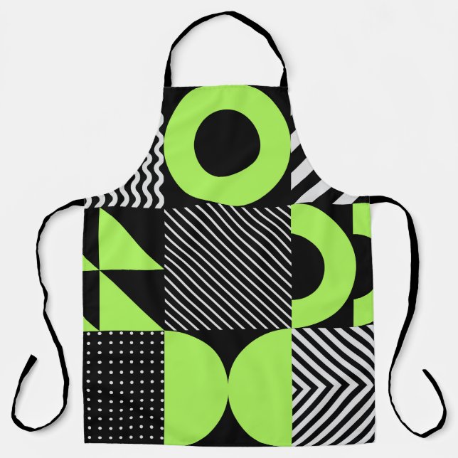 Minimalistic geometric, Scandinavian vintage patte Apron (Front)