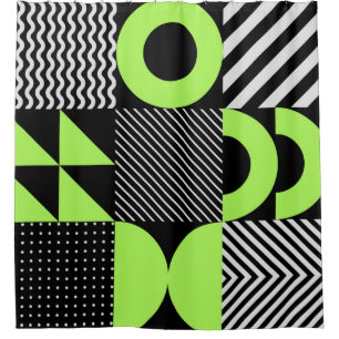 Minimalistic geometric seamless pattern in Scandin Shower Curtain