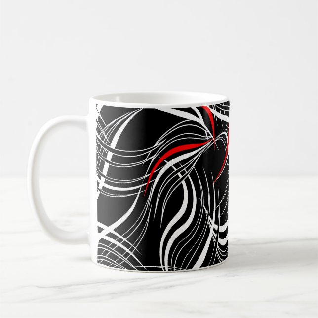Minimalistic Geometric: Simple Artwork Pattern Coffee Mug (Left)