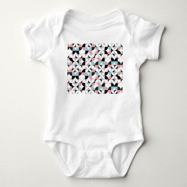 Minimalistic geometry, Scandinavian style artwork. Baby Bodysuit (Front)