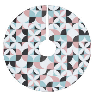Minimalistic geometry, Scandinavian style artwork. Brushed Polyester Tree Skirt
