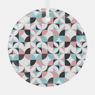 Minimalistic geometry, Scandinavian style artwork. Glass Tree Decoration