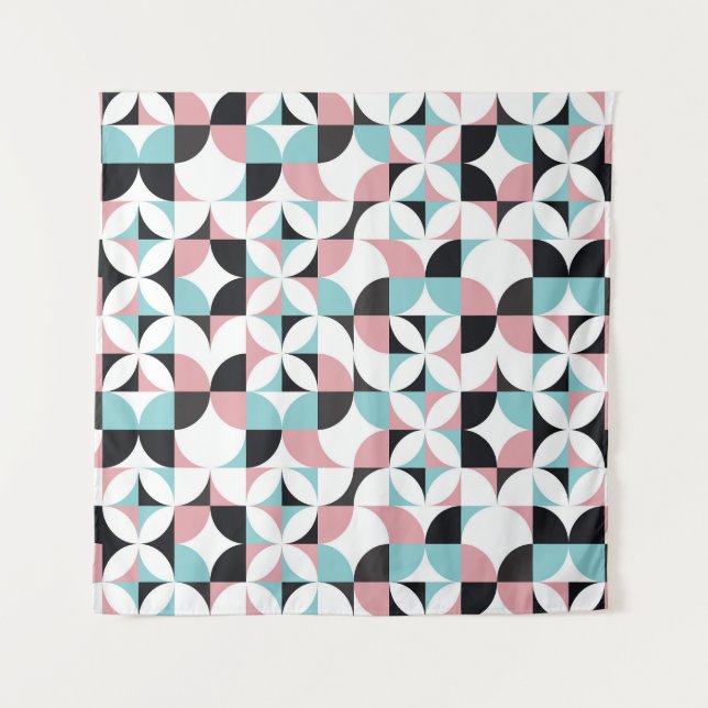 Minimalistic geometry, Scandinavian style artwork. Tapestry (Front)
